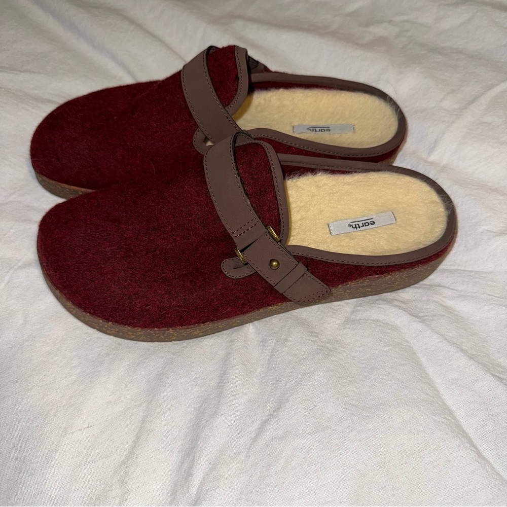 Earth Dream Chinook Burgundy and Brown Mules